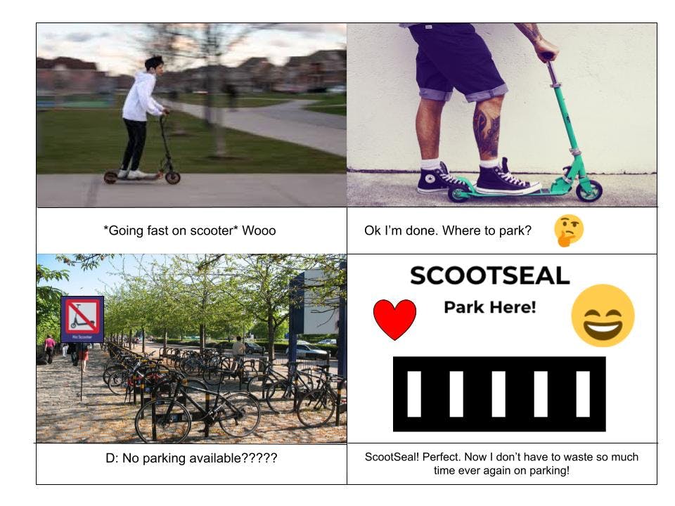 Second storyboard of ScootSeal