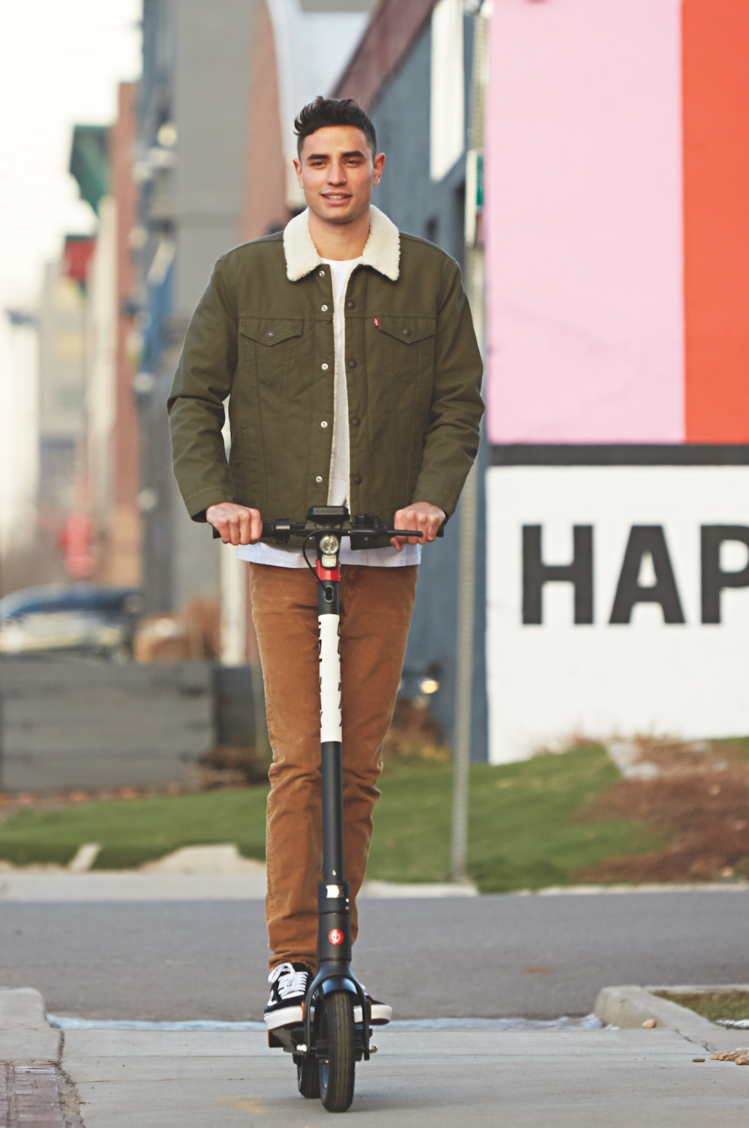 Person riding an electric scooter